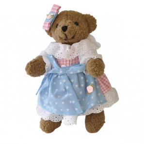 Bayerische Teddy Madl rosa Dirndl 22cm