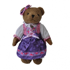 Bayerischer Teddy-Bär Resi Tracht Dirndl, 30 cm