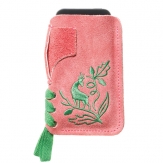 Lederhosen Smartphone Tascherl (rosa/grün)